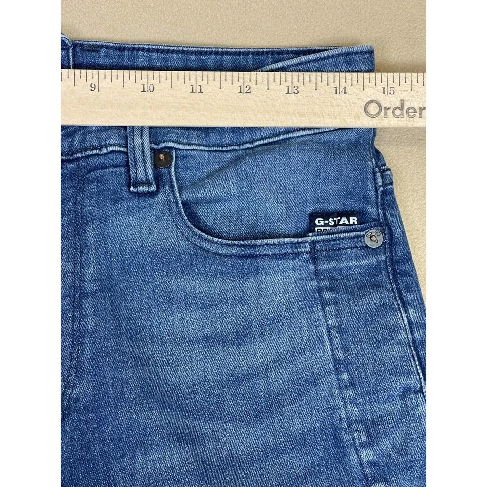 G-Strar Raw Jeans Adult 30x32‎ Blue Lancet Skinny Logo Mid Rise Pocket Mens